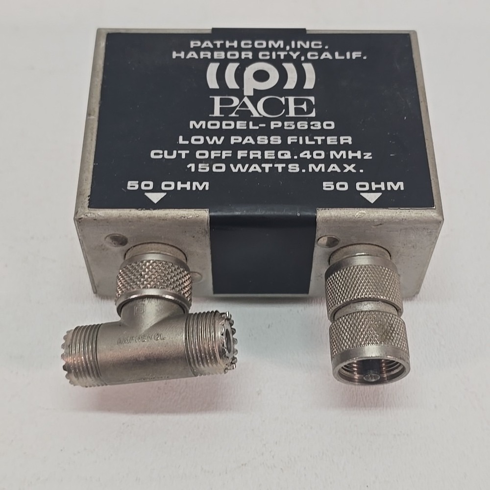 VINTAGE Pathcom Pace Model P5630 Radio Antenna 40MHz Low Pass Filter + UHF leads